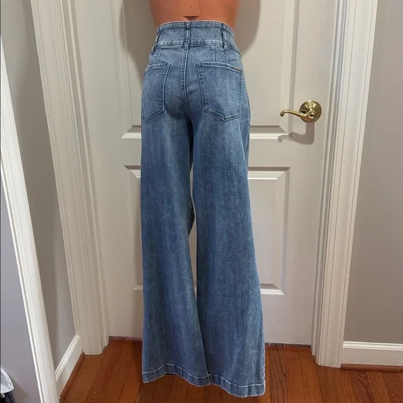 WHBM Extra High-Rise Trouser Everyday Soft Size 6 Medium Wash Blue EUC $120 KL - Picture 13 of 16